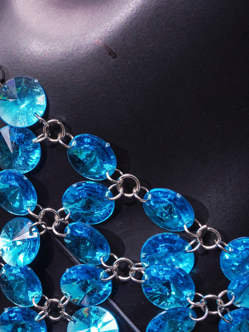 Blue Gem Sexy Halter Neck Strap Low Back Women's Vest Slit Skirt Two-Piece Set 15