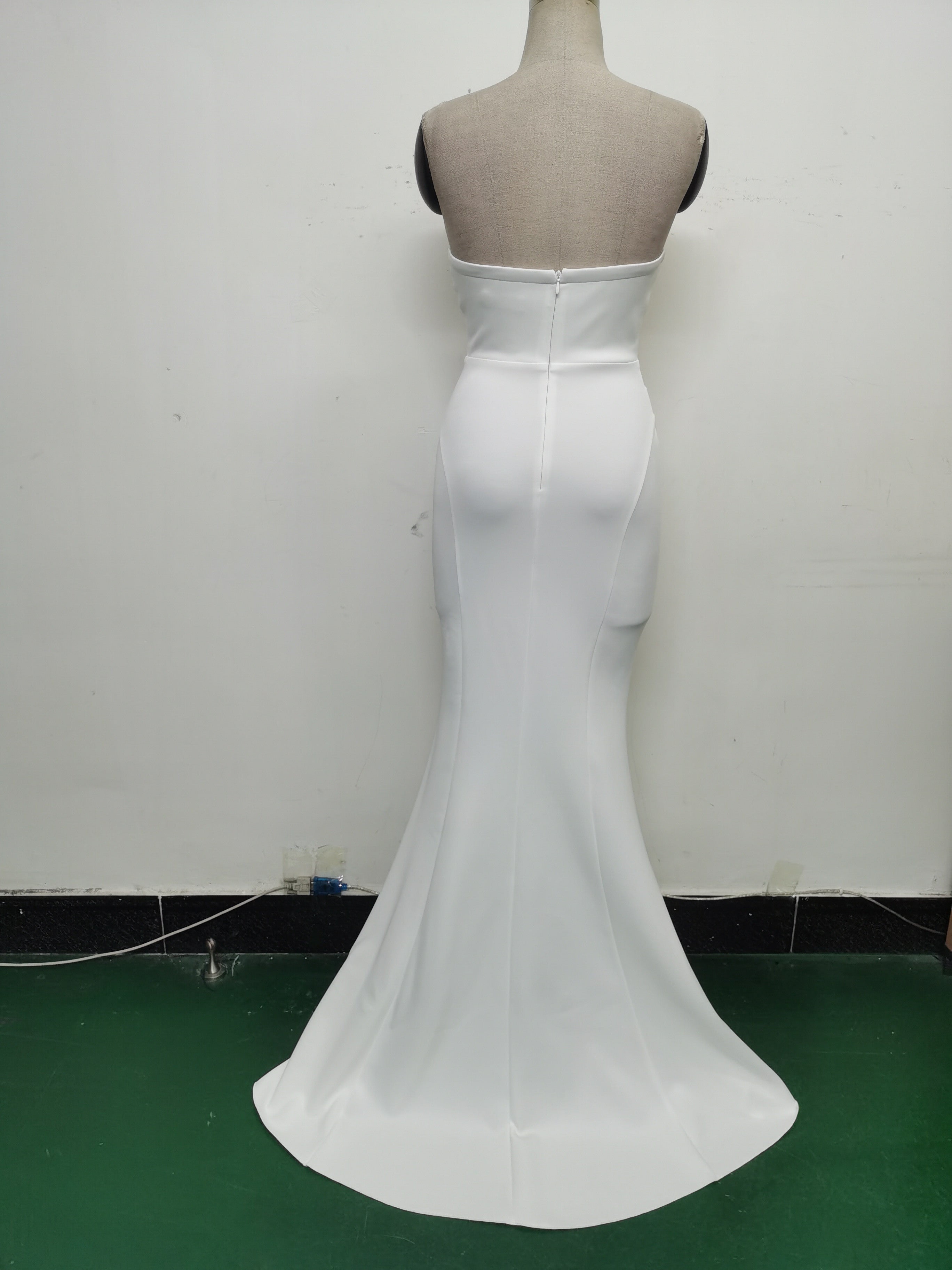 Women Satin Beaded Evening Dress 23