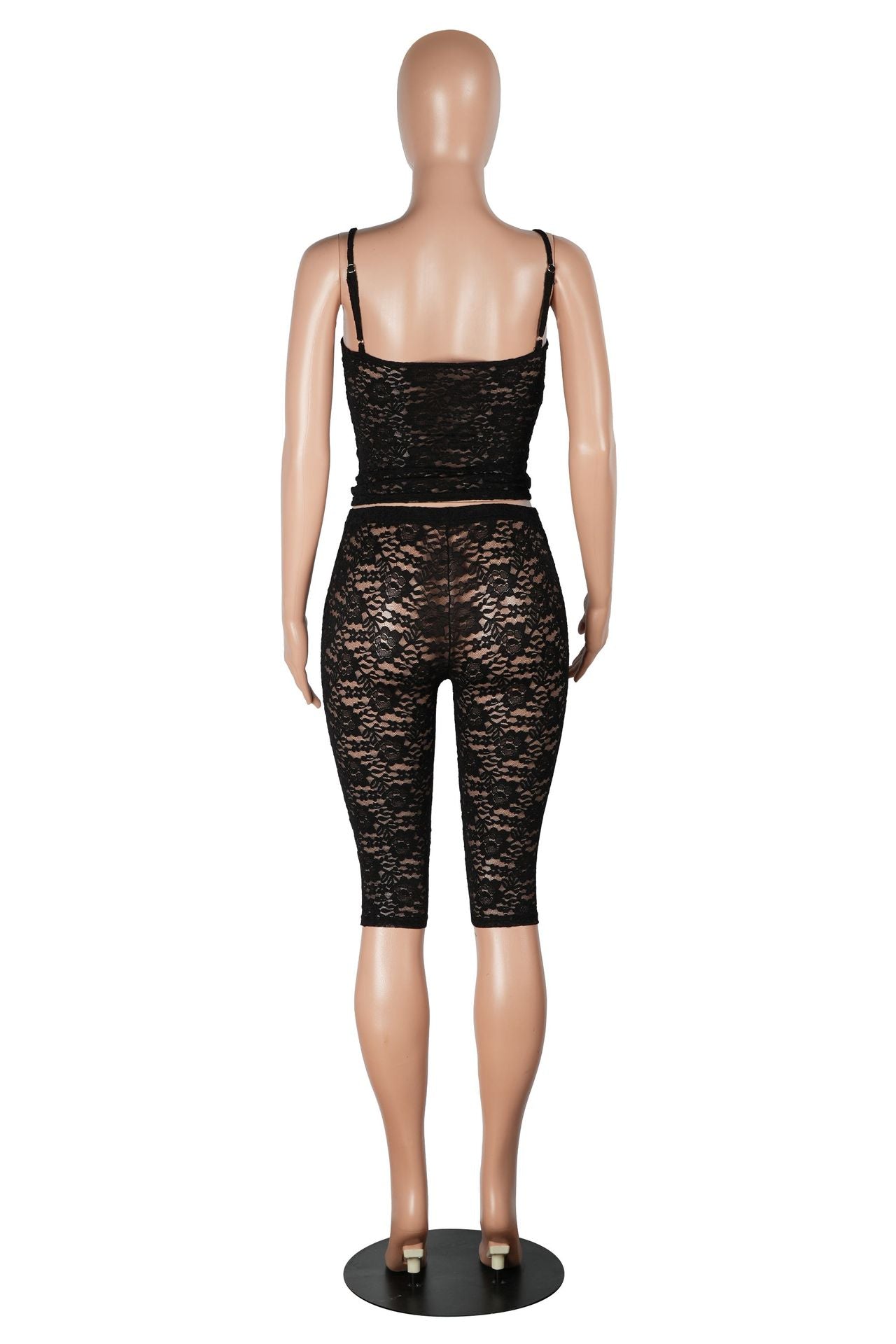 Women sexy sexy lace Top and cropped pants casual two-piece set 20