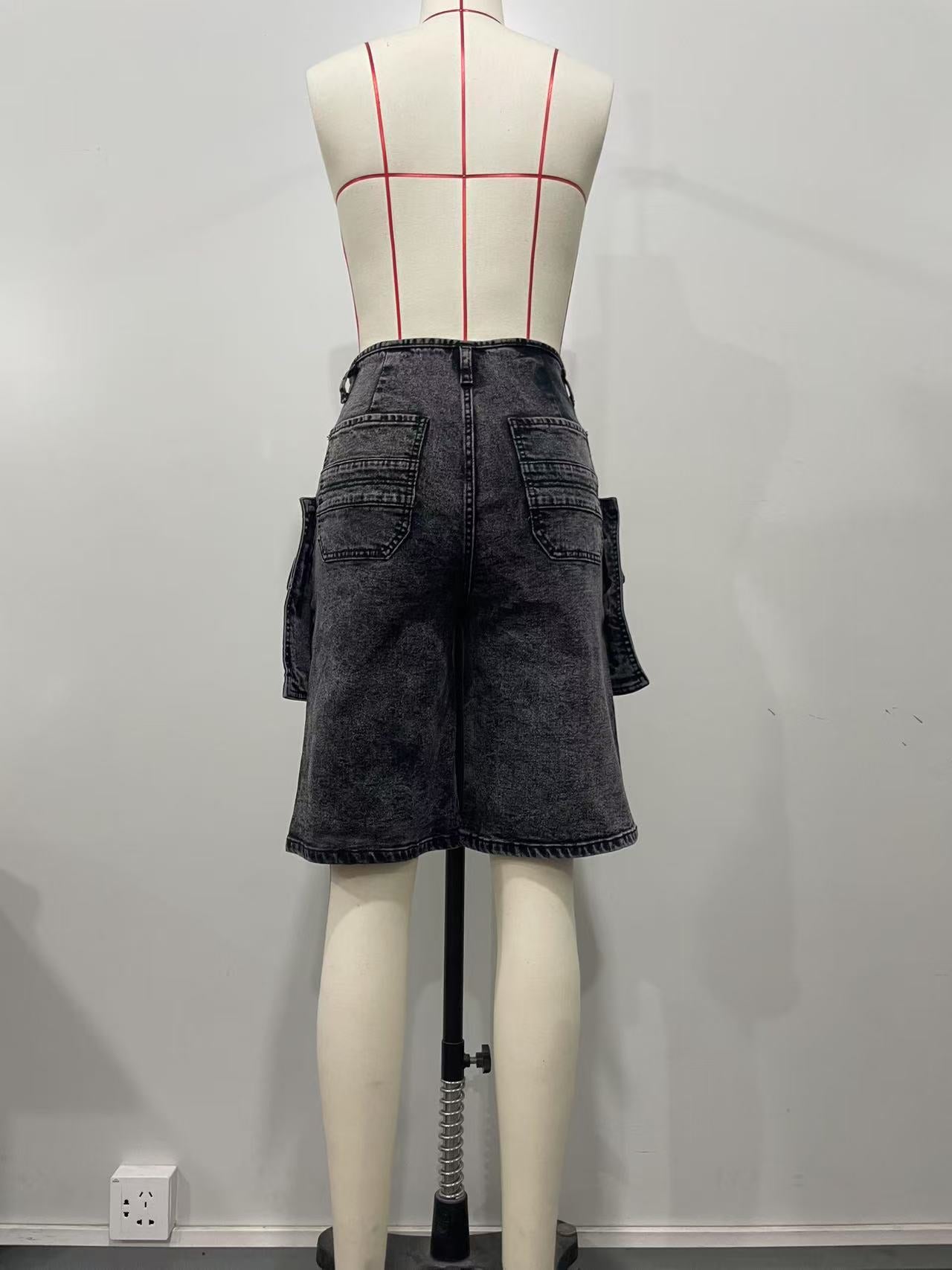 Summer Retro Cargo Denim Shorts 8