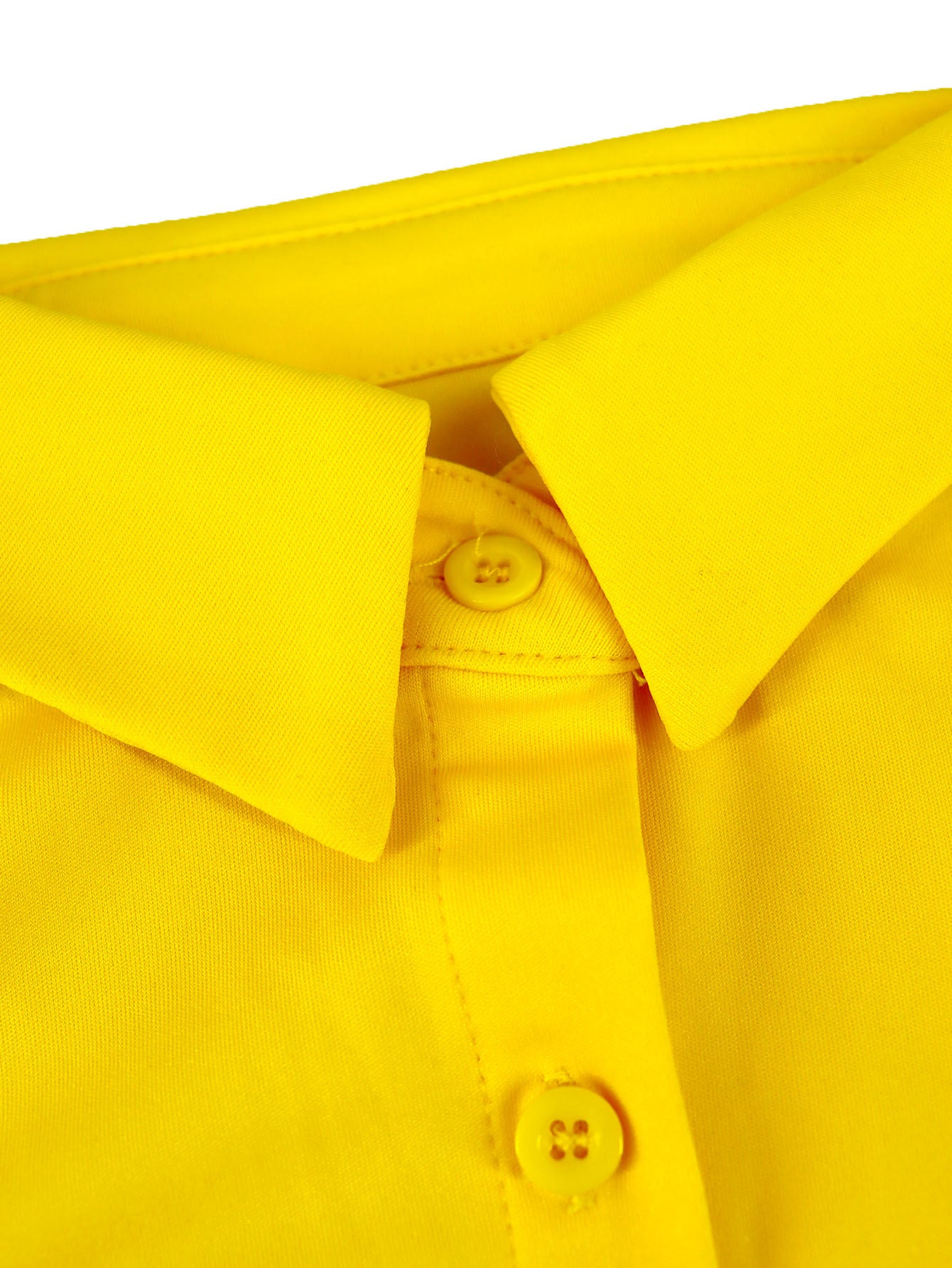 Sexy Cargo Style Women's Slim Waist Short Sleeve Turndown Collar High Waist Drawstring Jumpsuit 8