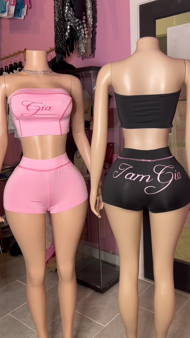 Women Retro Print Stretchy Strapless Sports Long-sleeved Top and Skirt Two-piece Set 4