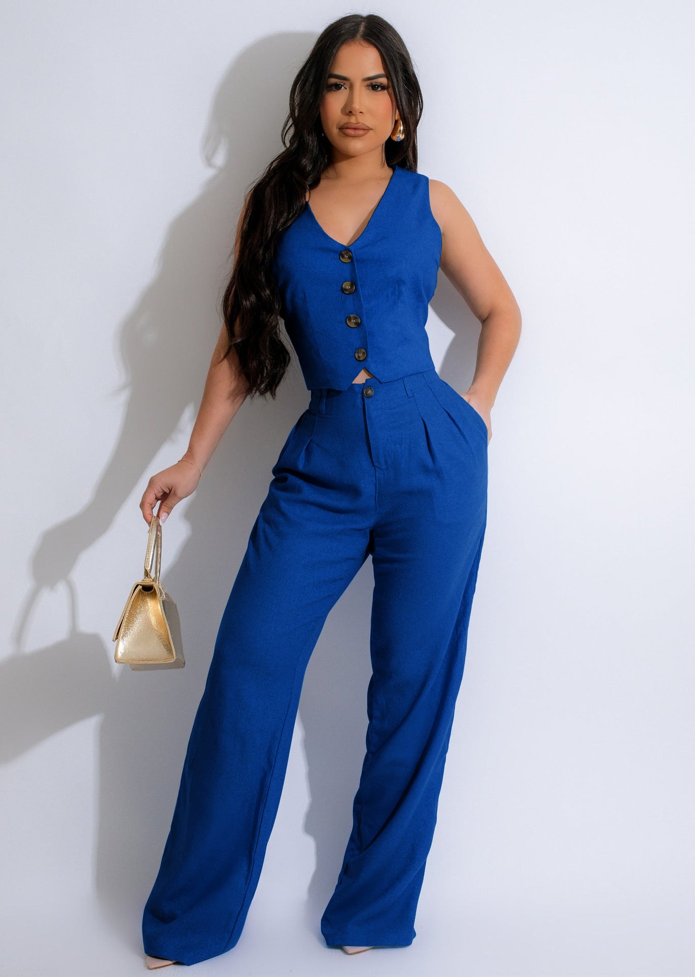 Women vest and vest two piece set 9