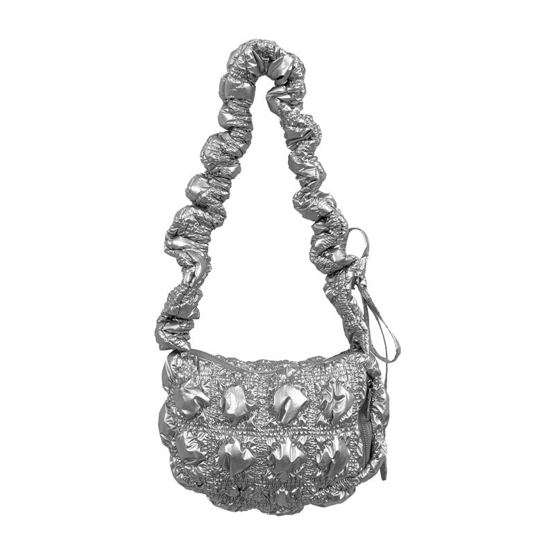 Women Pleated Cloud Casual One Shoulder Crossbody Dumpling Bag 10