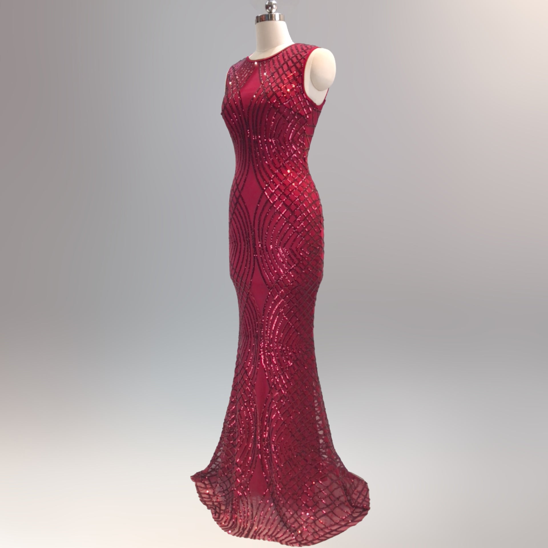 Celebrity matching evening dress sequins fish tail dinner party dress 16