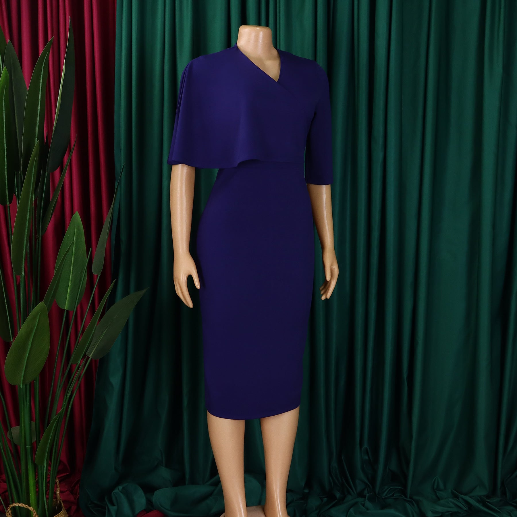 Women Solid Bodycon Professional African Dress 18