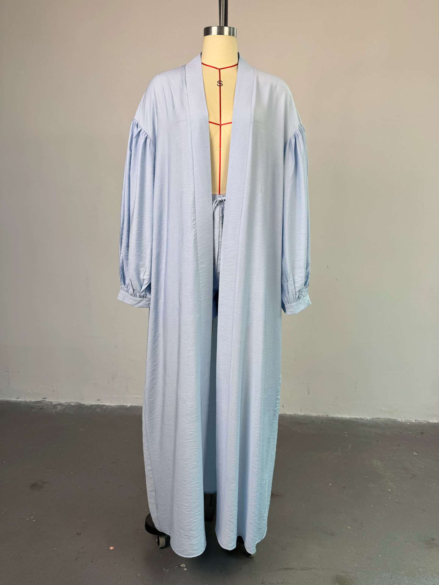 Women's Summer Fashion Lantern Sleeve Cardigan Wide-Leg Shorts Casual Set 12