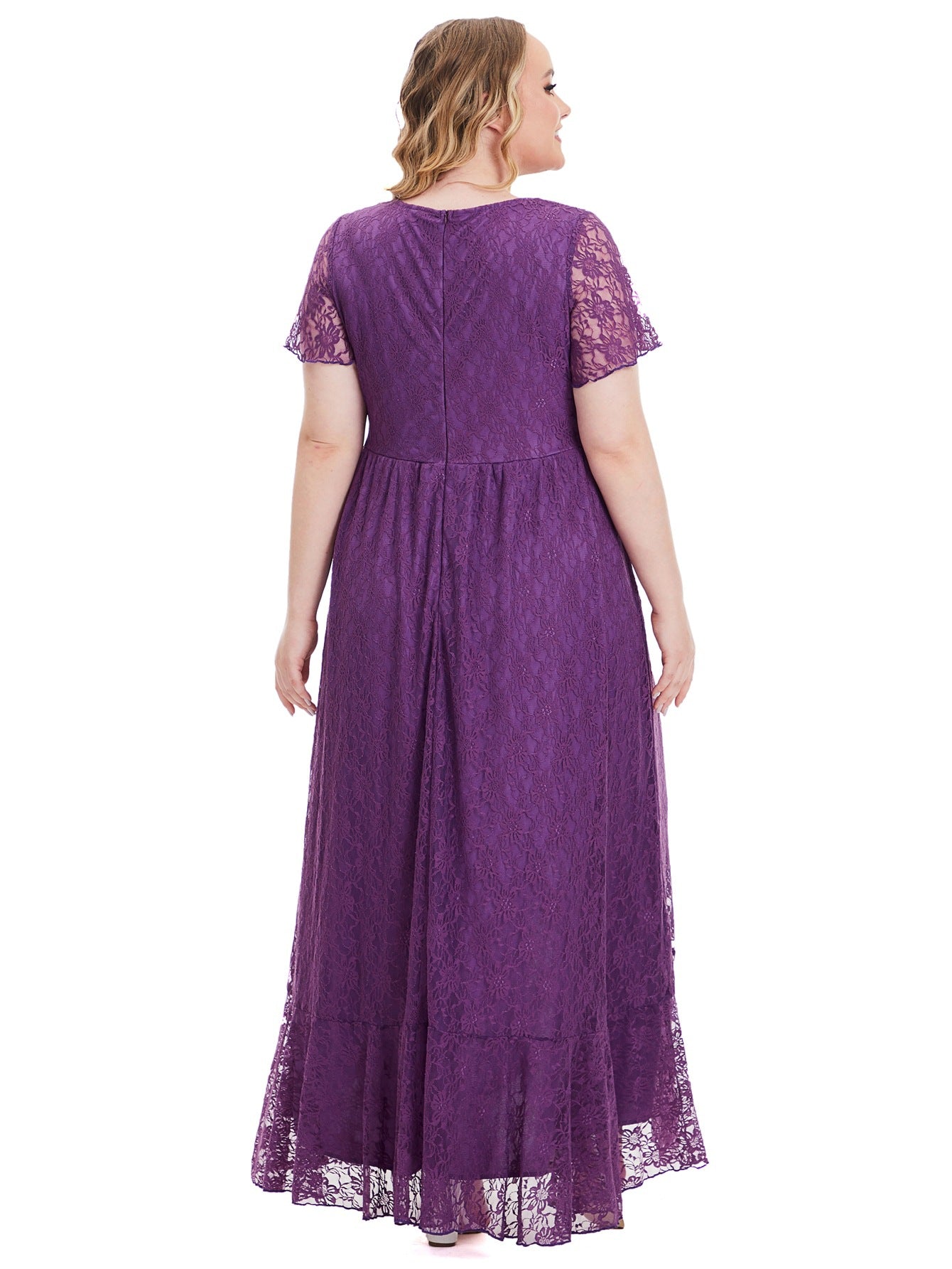 Plus Size Women's Evening Dress Lace Bridesmaid Dress 17