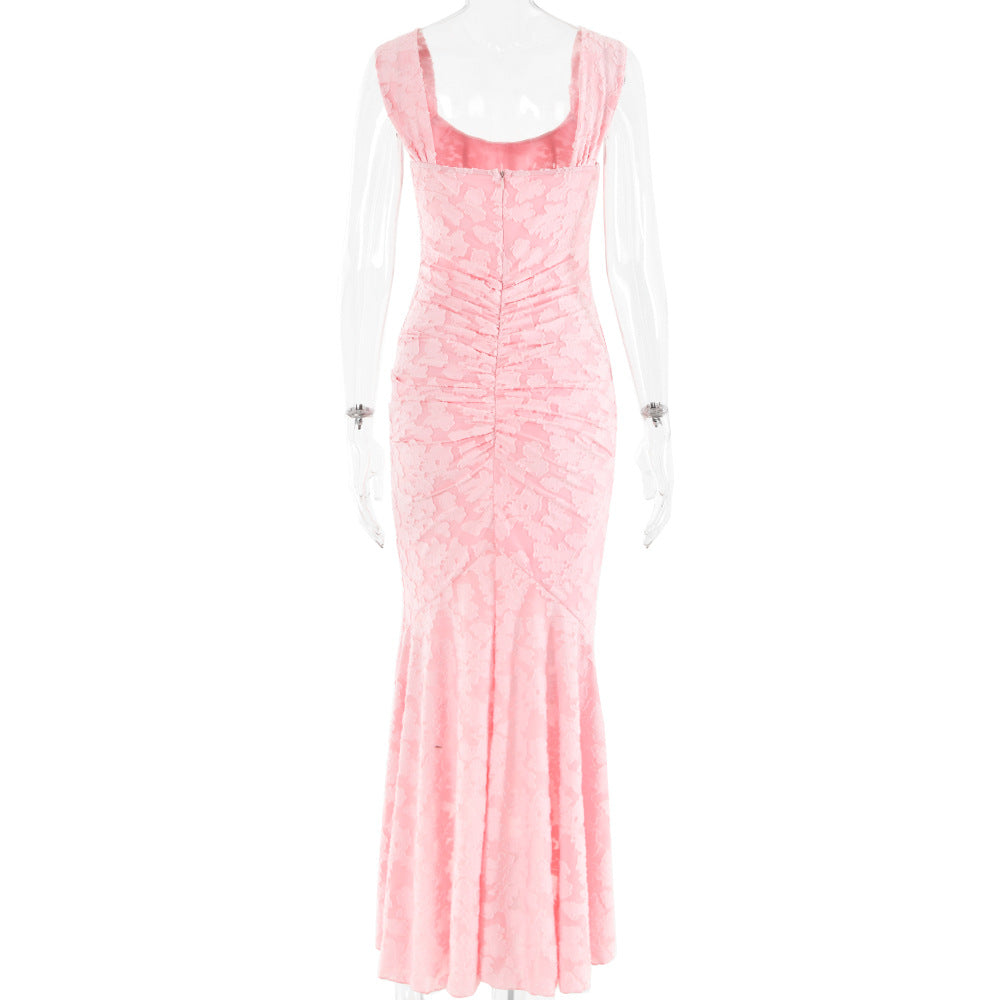 Women Autumn Sexy Off Shoulder Strapless Bodycon Fishtail Maxi Dress 11