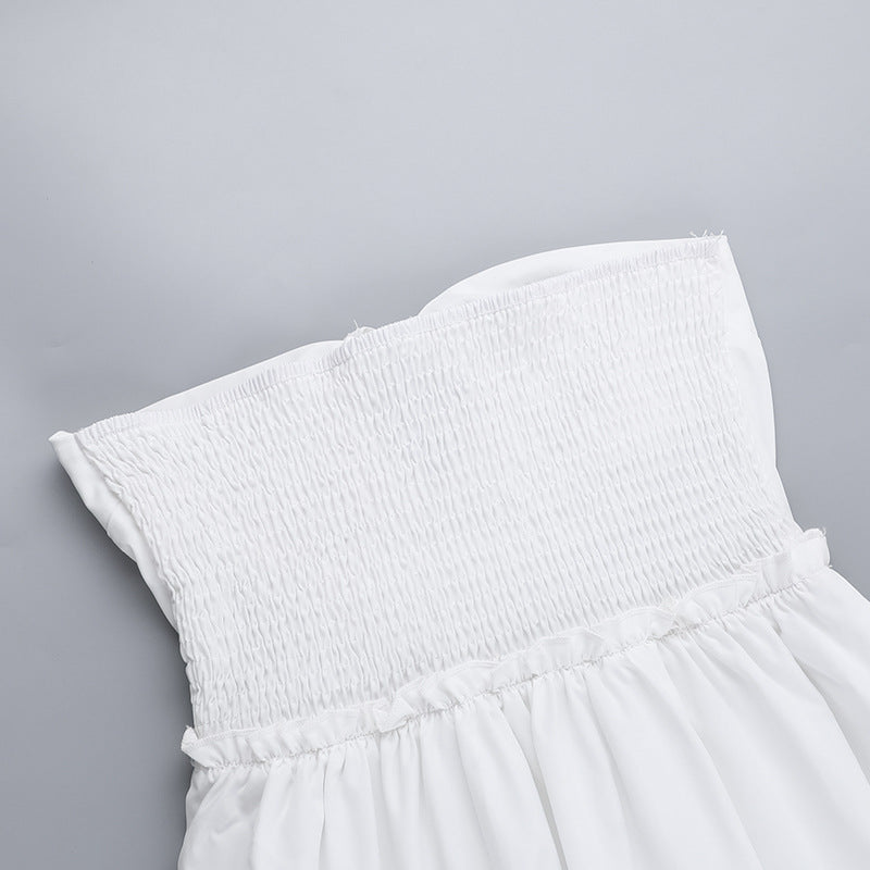 Summer Strapless Halter Neck A-line Dress 26