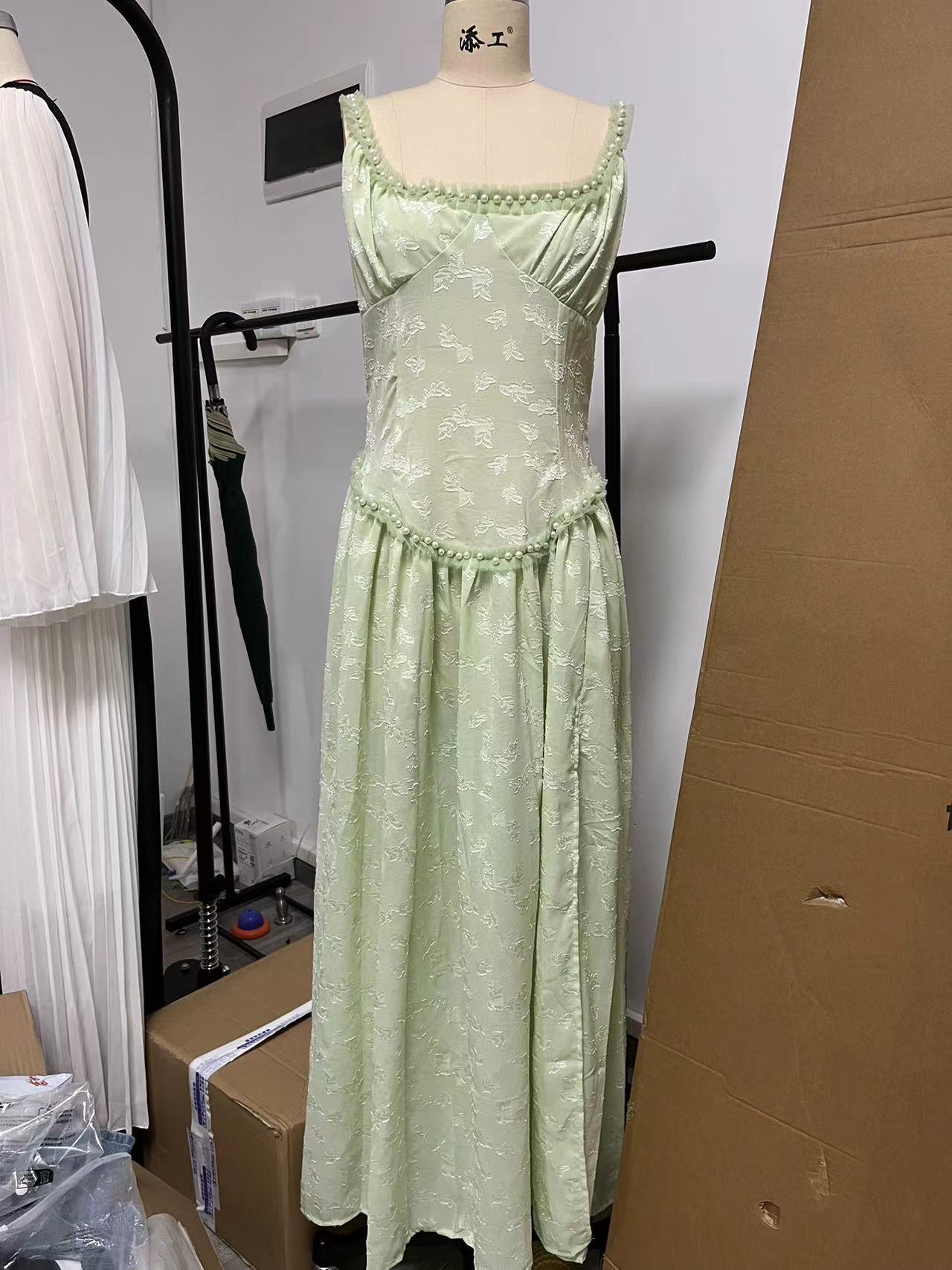 Women's U-Neck Strap Backless Chiffon Dress 7