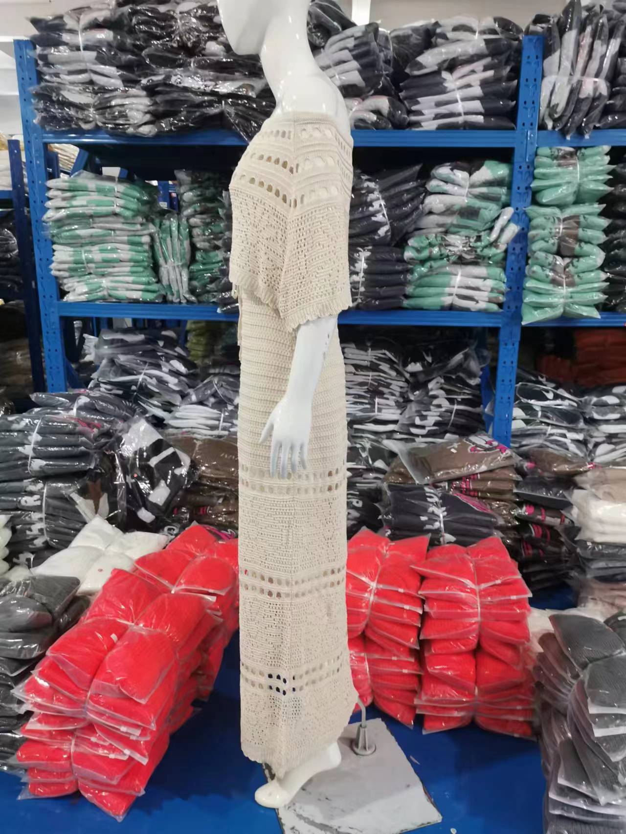 Women Casual Cutout Lace-up Shawl Dress 11