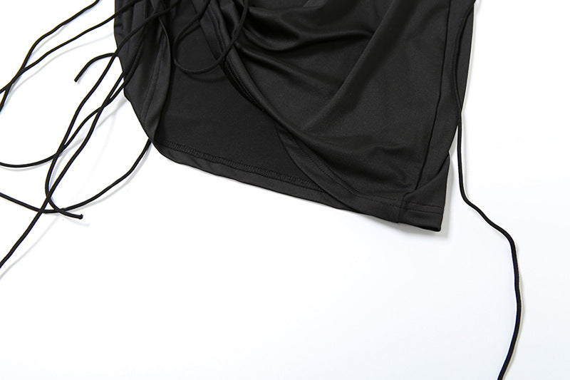 Women's Summer Sexy Strap Low-Back Lace-Up Sleeveless Bodycon Dress 14