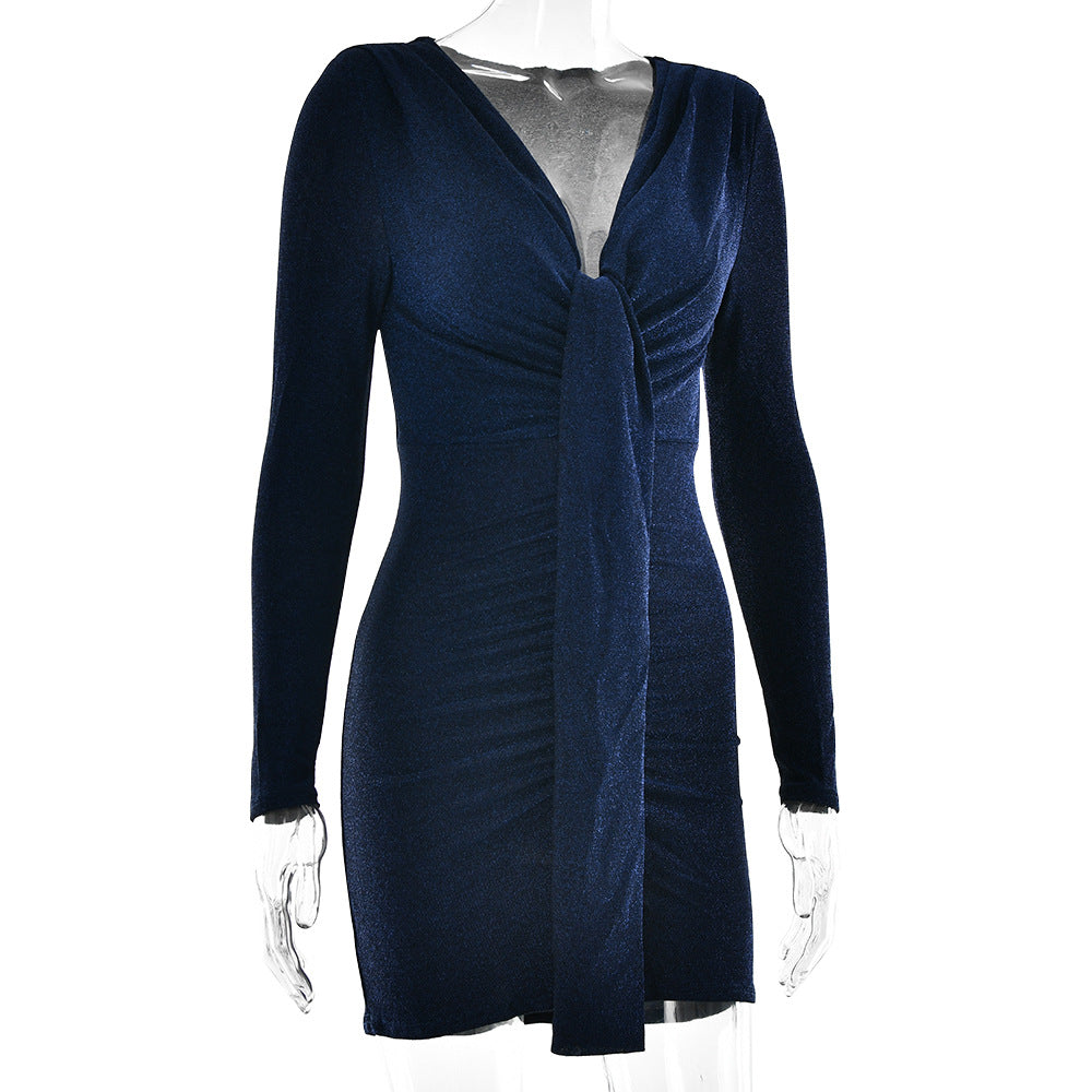 Women Party V-neck Sexy Bodycon Dress 16