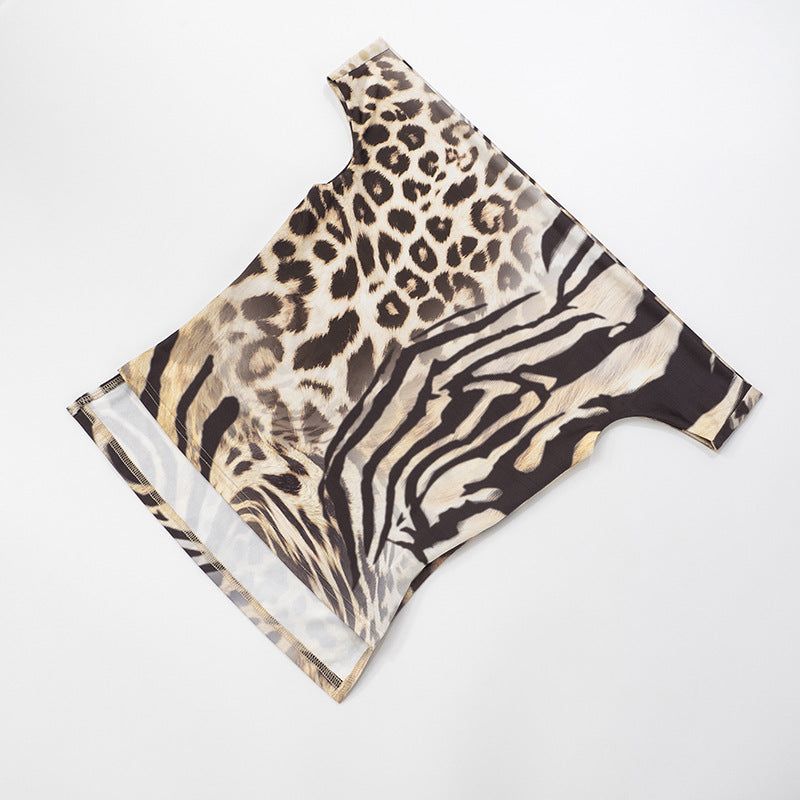 Women Spring/Summer Off Shoulder Print Two Piece Set 15