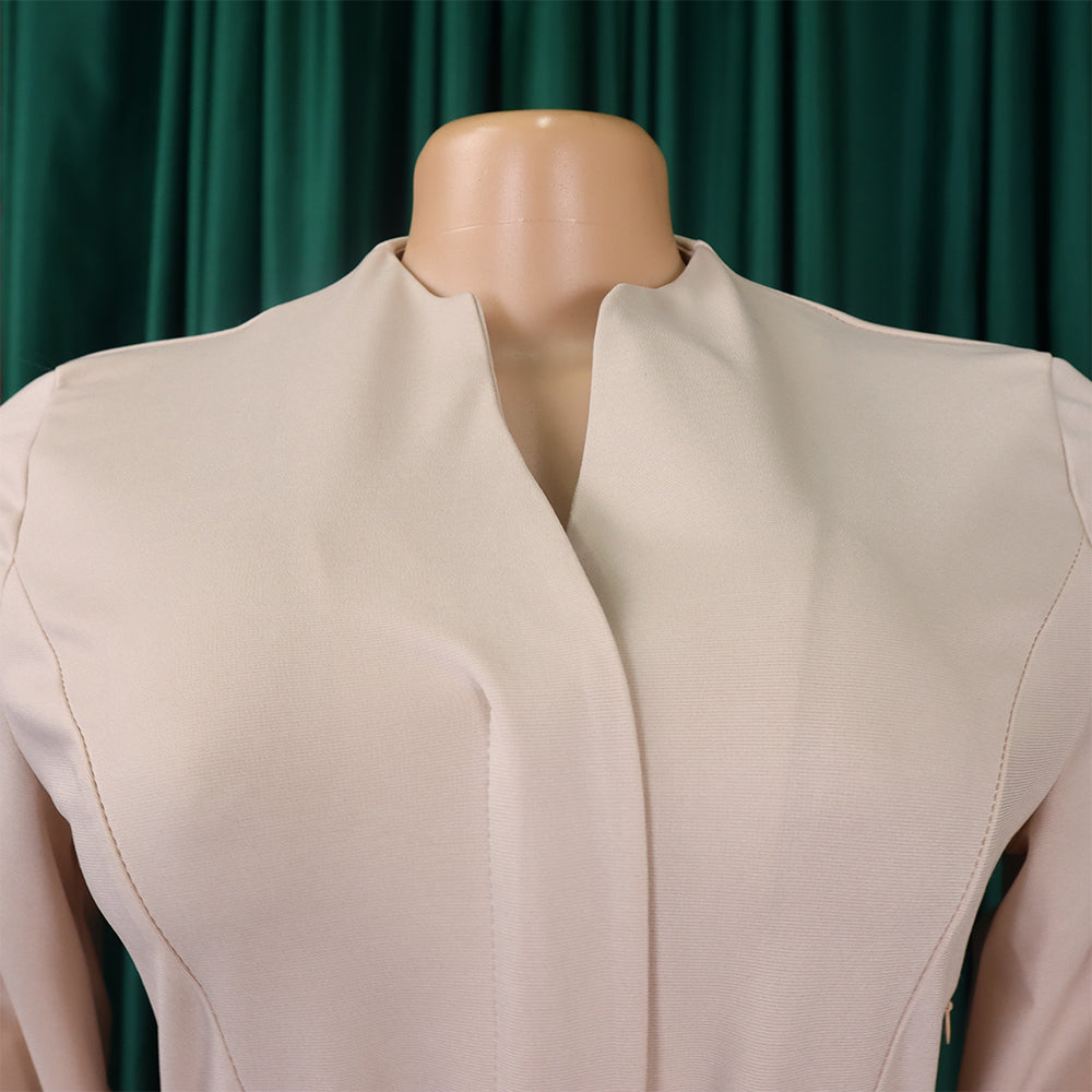 Women's Autumn And Winter Fashion Chic Plus Size Pleated A-Line African Dress 35