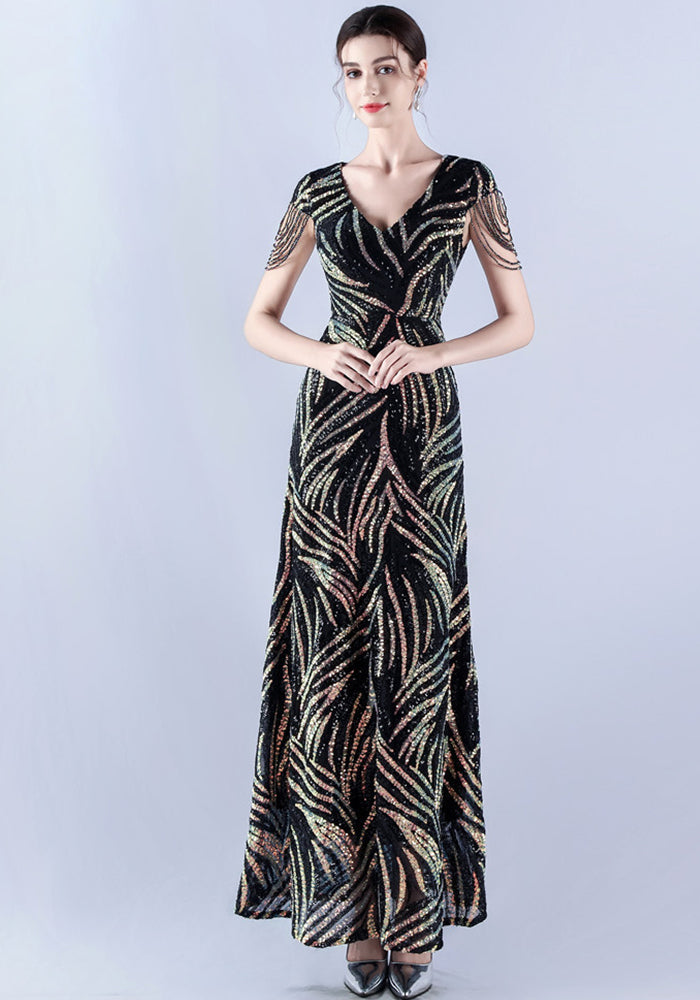 Plus Size Women Sequin Formal Party Evening Dress