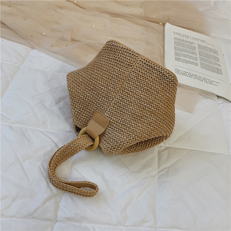 Women straw handbag Beach bag ethnic style woven bag 9