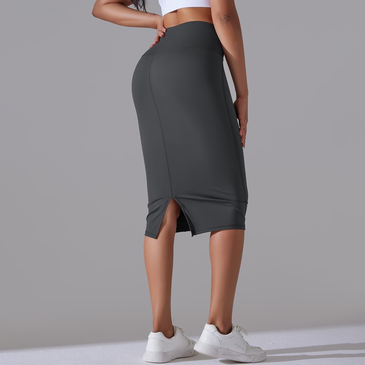 Women High Waist Stretch Slit Sports Skirt 68