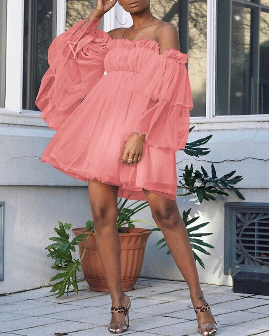 Solid Color High-Waist Strap Chic Dress 5