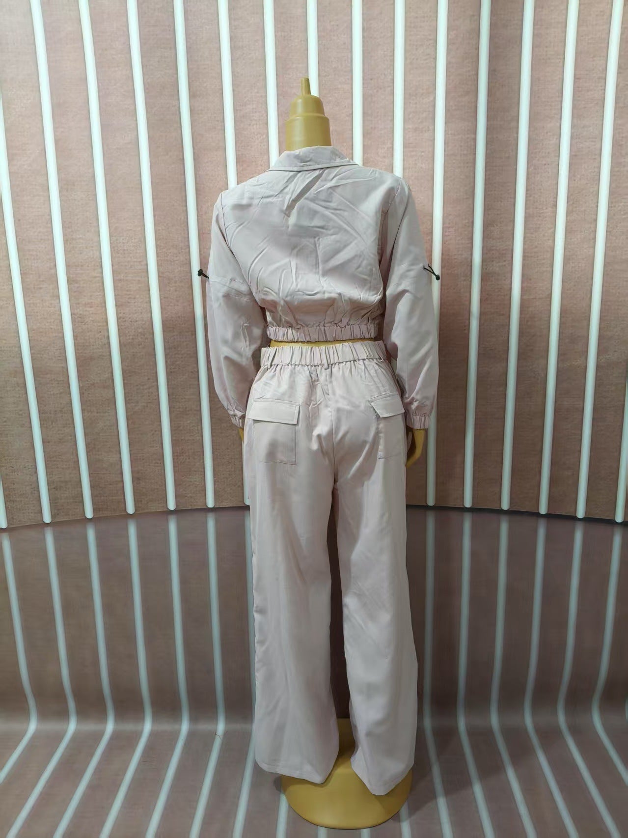 African Women Soid Casual Top and trousers Two Piece Set 19