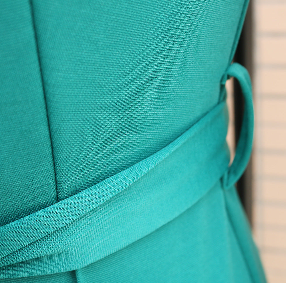 Women Turndown Collar Long Sleeve Bell-Bottom Jumpsuit 35