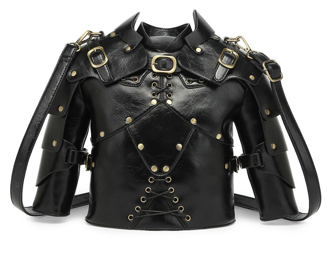 Women retro shoulder helmet armor handbag S crossbody bag