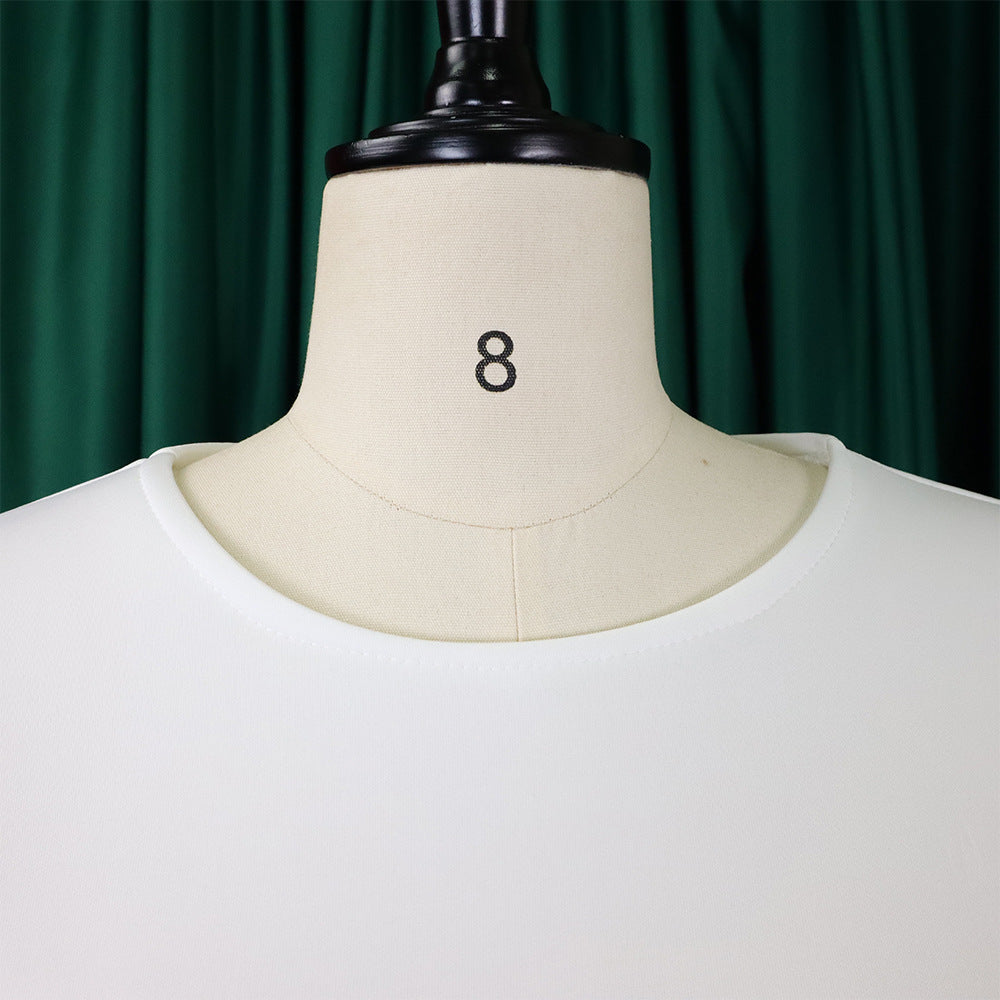 Women Round Neck Puff Sleeve Dress 39