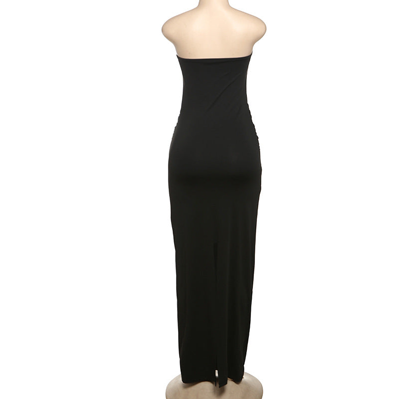 Women Summer Chic Sexy Strapless Bodycon Dress 5