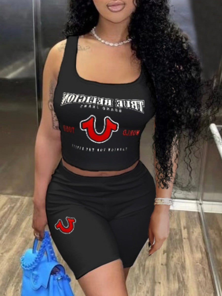 Summer Streetwear Women's Tank Top & Shorts Set