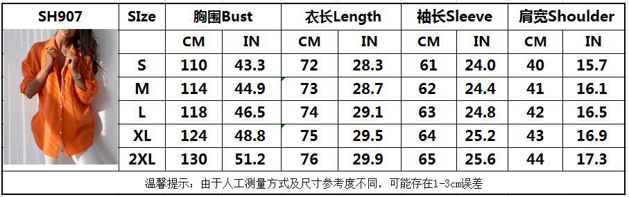 Solid Loose Top Long Sleeve Turndown Collar Career Women's Shirt 13