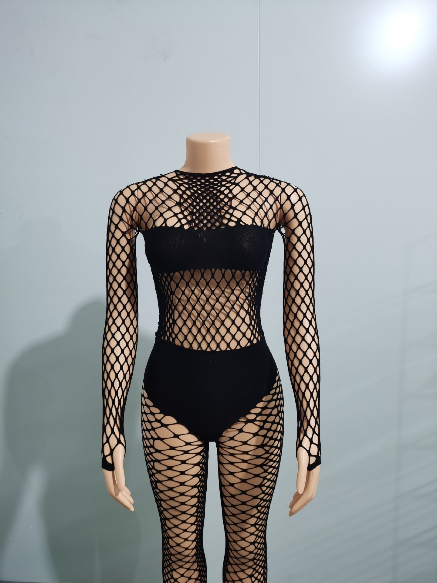 Women hollow sexy mesh two-piece set 9