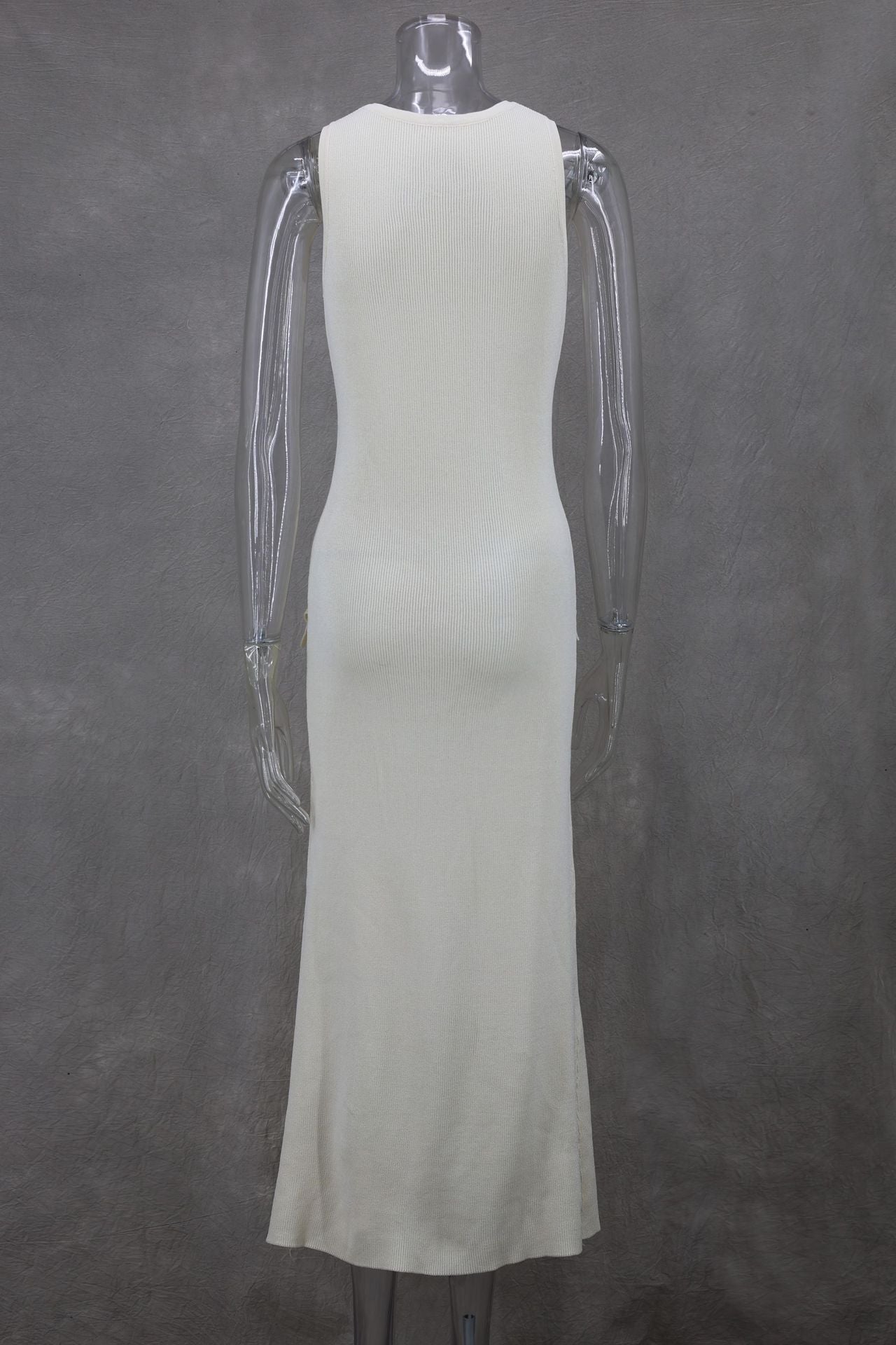 Women Summer Sleeveless Round Neck Knitting Dress 17