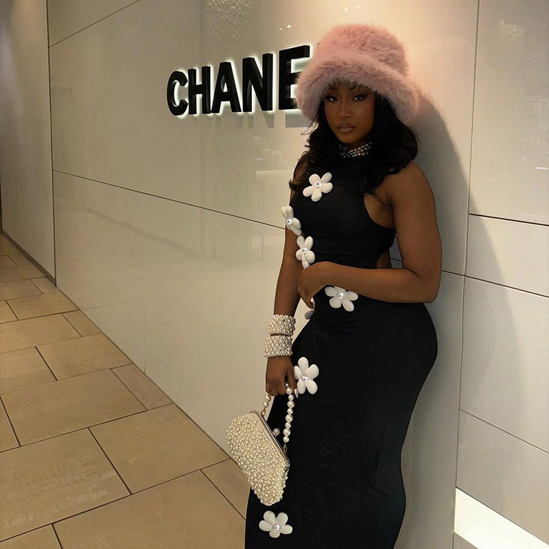 Women Spring Elegant Chic Floral Long Dress 4