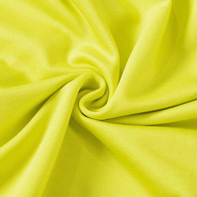 Women's Summer Solid Color Sexy Deep V Hollow Slit Slim Long Dress 34