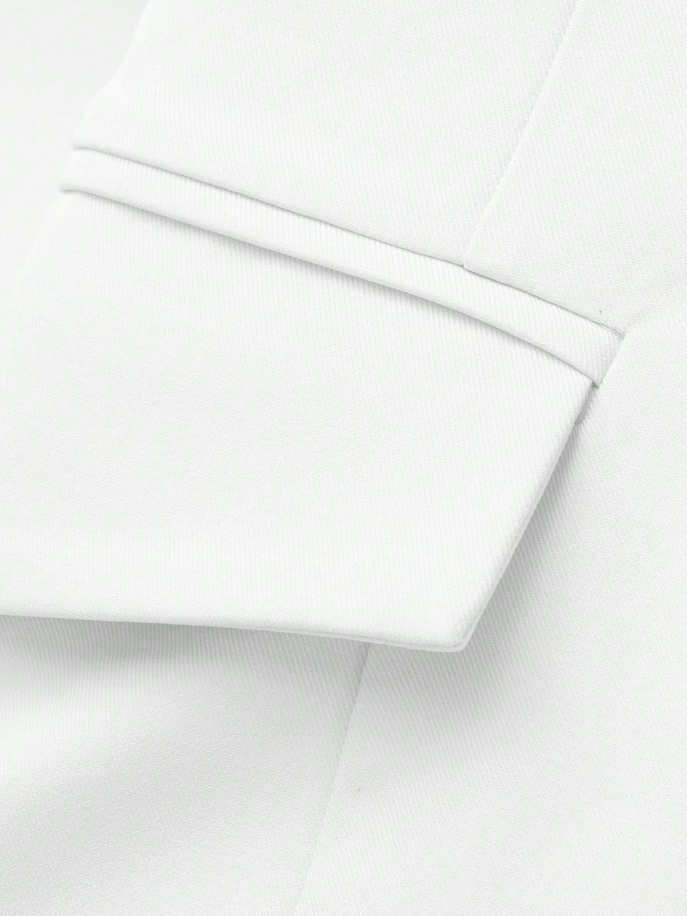 Women Solid Single-breasted Multi-button Turndown Collar Elegant Blazer 17