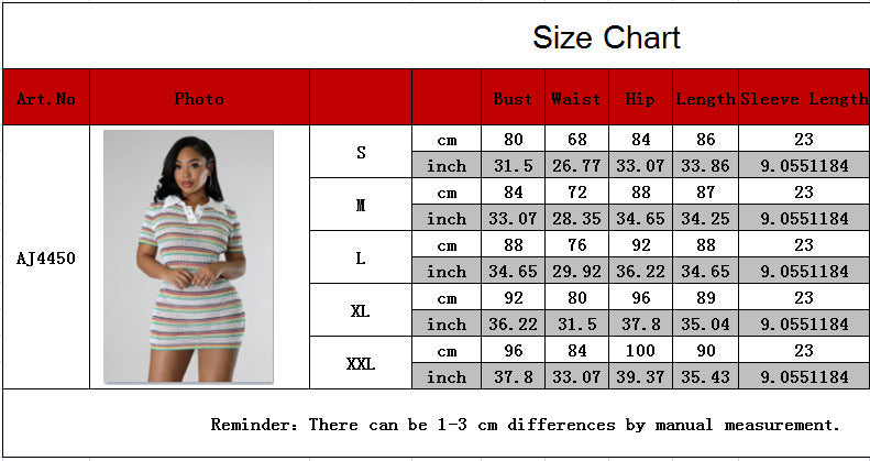 Women Round Neck Knitting Short Sleeve Dress 8
