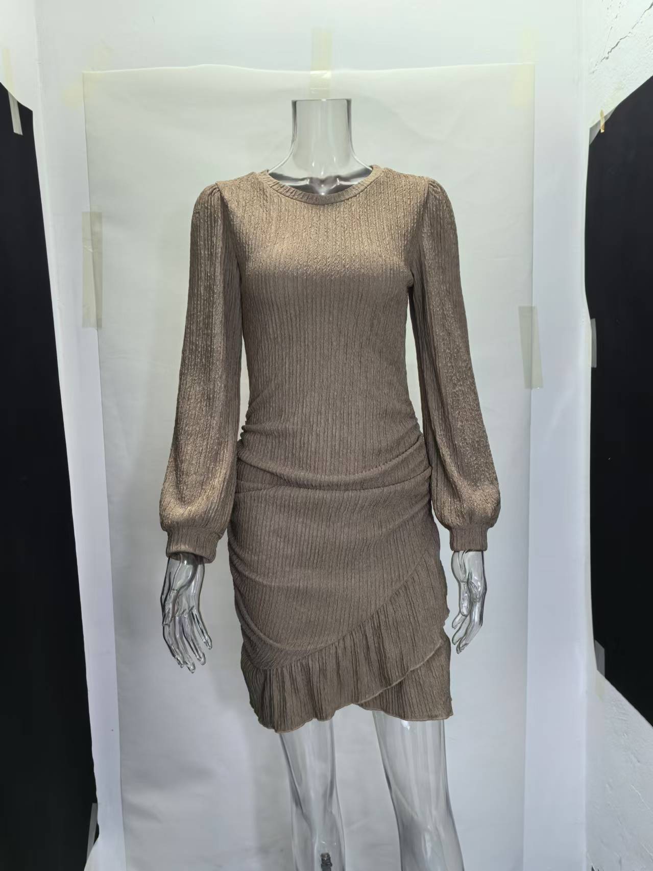 Women long-sleeved knitting dress 14