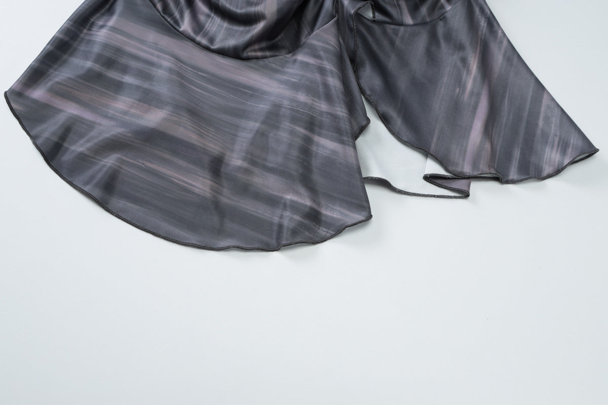 Summer Pleated Lace Hollow Sexy Sleeveless Strap Dress 13