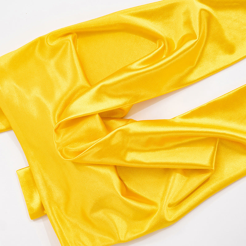 Women Sexy Halter Neck Swinging Neck Tie-Up Top Shorts Two-Piece Set 18