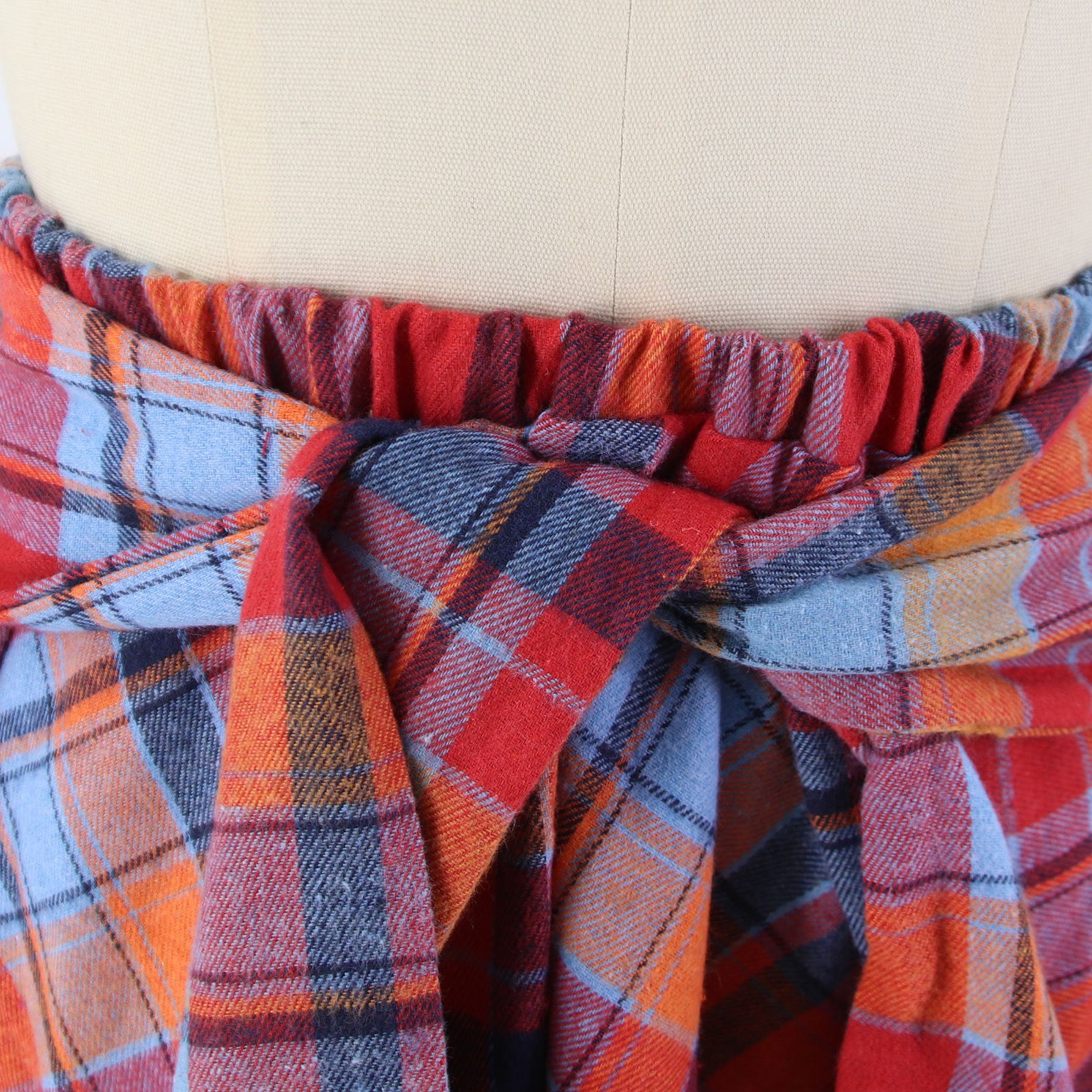 Fashionable Asymmetrical High-Waist Patchwork Plaid Skirt 26