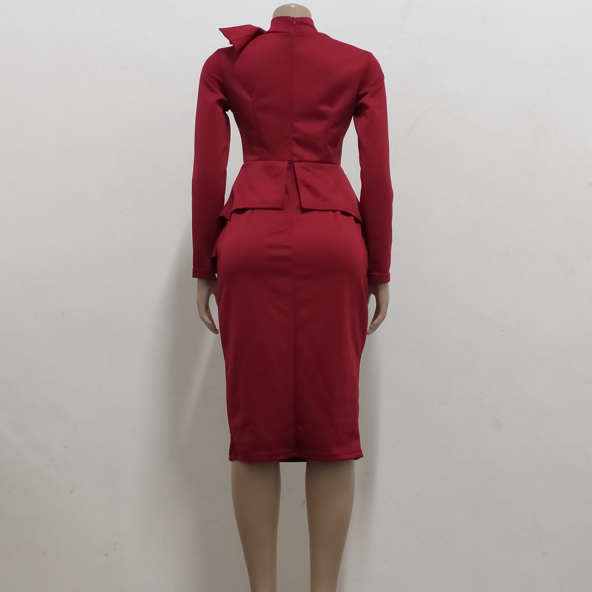 Women sexy diagonal bow dress 29