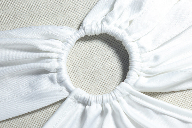 Women's Solid Color Sexy Straps Sleeveless Low Back Slit Trendy Dress 6