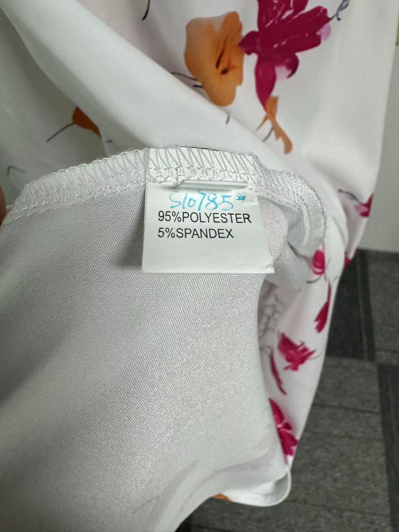 Summer Women Sexy Print V-neck Sleeveless Slit Dress 8