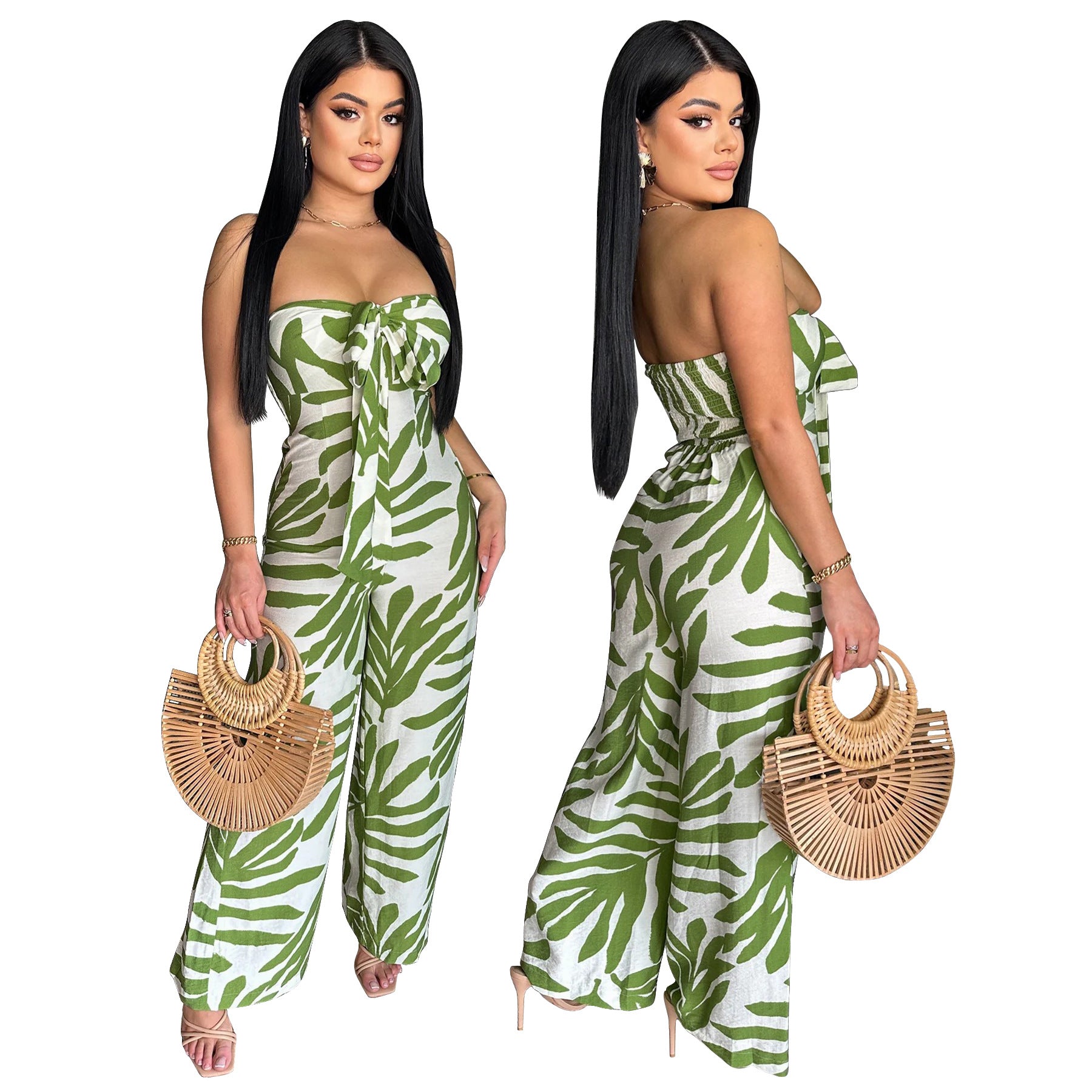 Women Printed Off Shoulder Jumpsuit 3