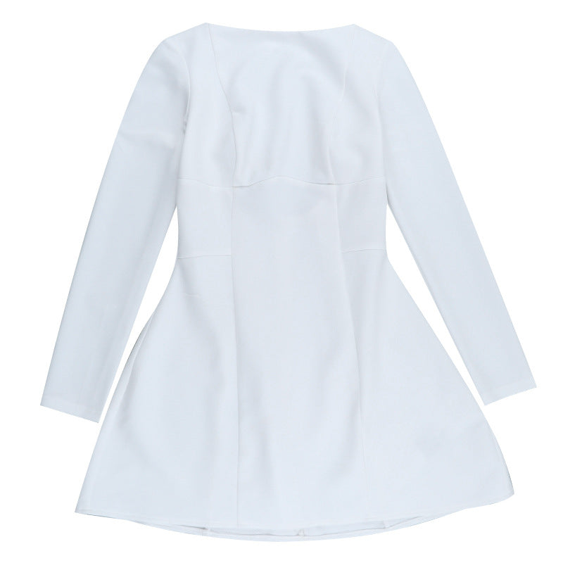 Women Autumn Sexy Backless Long-Sleeved Dress 7