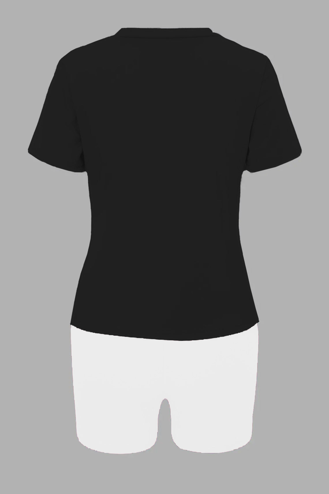 Women Printed Short Sleeve Top and Shorts Casual Two-Piece Set 4