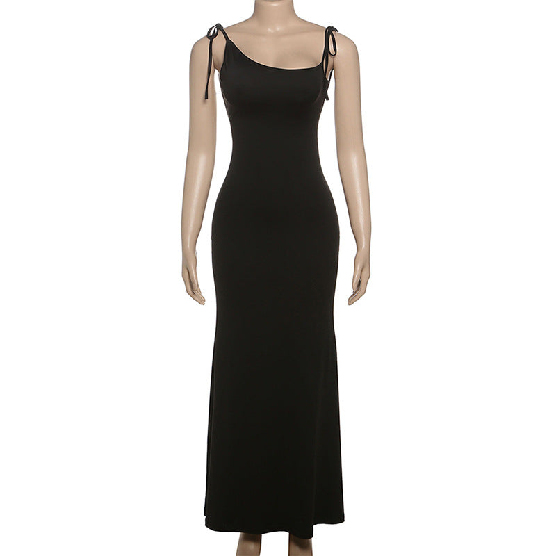 Summer Women's Chic Sexy Tie Low Back Strap Bodycon Dress 8