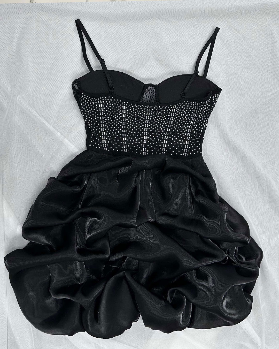 Women Sexy Beaded Stretch Camisole Cascading Ruffles Dress Tutu 20