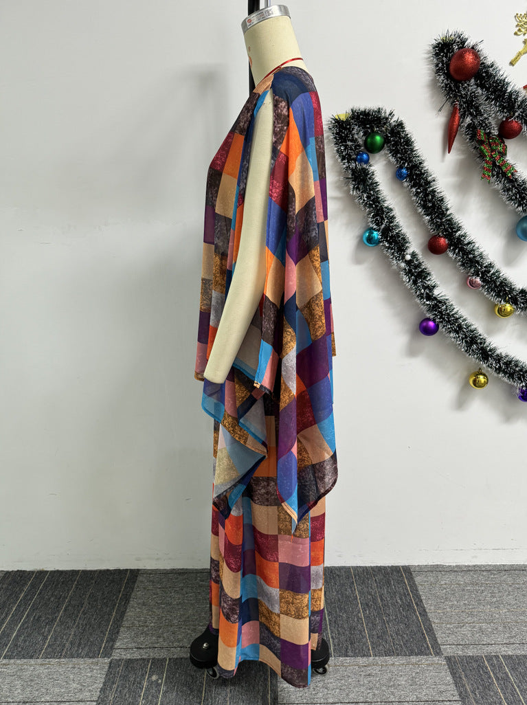 Sexy Printed Shawl Sleeveless Top Wide-Leg Loose Pants Two-Piece Set 9